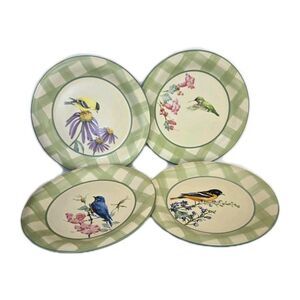 Lenox Summer Greetings 10 3/4" Dinner Plate Lot Of 4 Catherine McClung